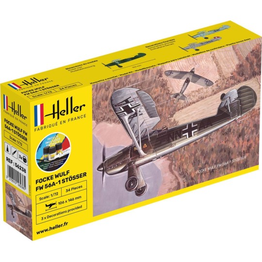 HEL-56238-Focke Wulf Stosser 1/72 Heller + colle et peintures