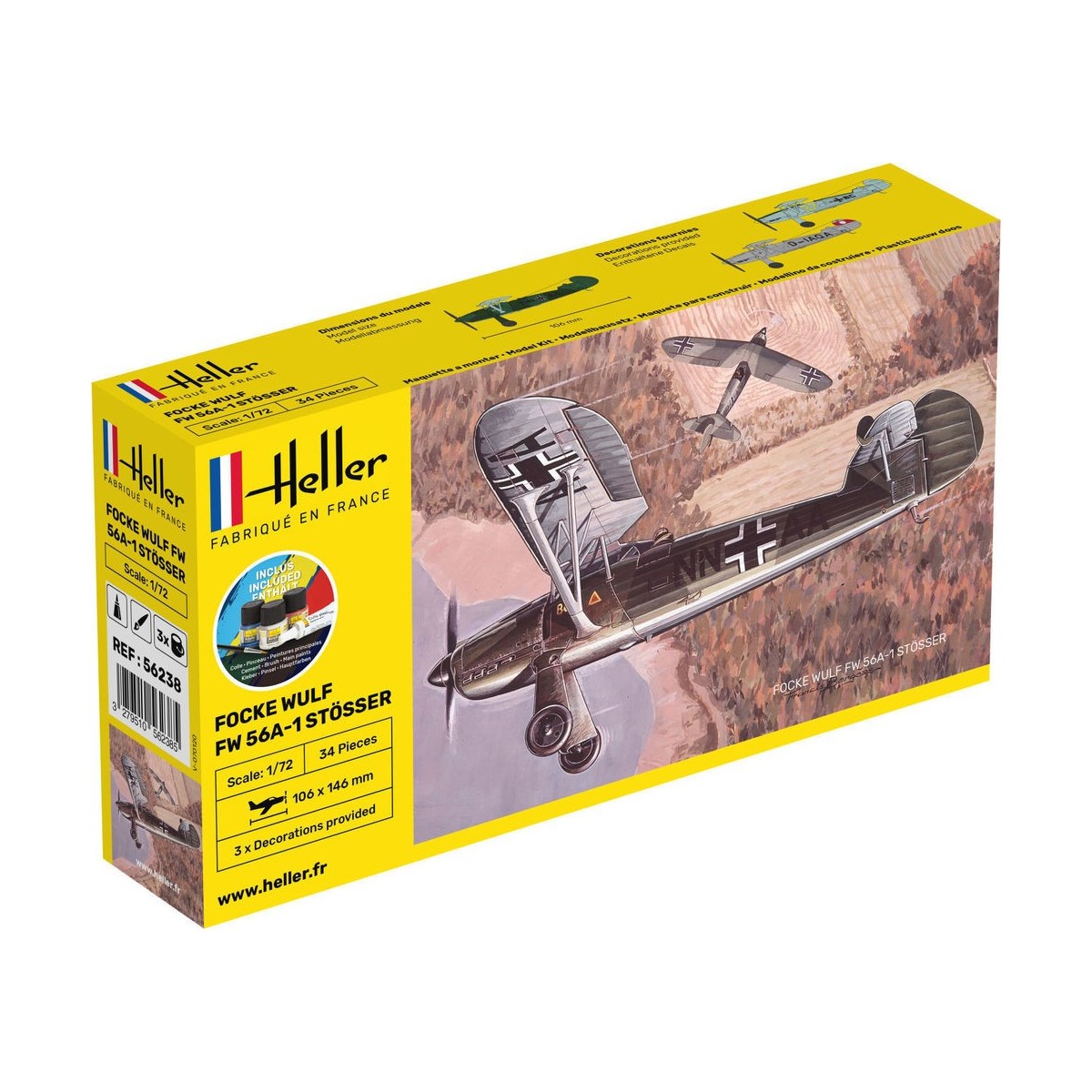 Focke Wulf Stosser 1/72 Heller + colle et peintures Heller 56238 - 1
