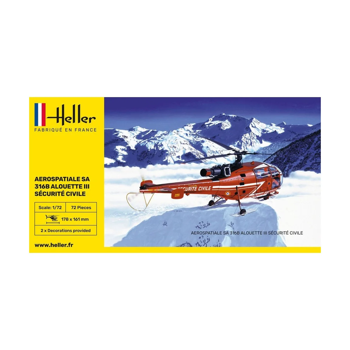 Alouette III Sécurité Civile 1/72 Heller Heller HEL-80289 - 2 Alouette III Sécurité Civile 1/72 Heller Heller HEL-80289 - 2