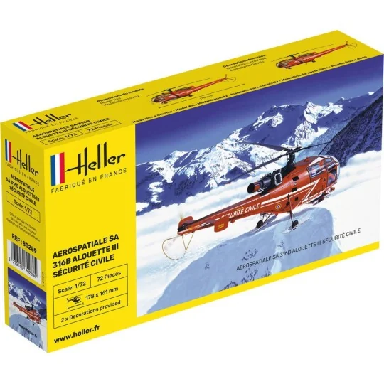 Alouette III Civil Security 1:72 Heller Heller HEL-80289 - 1 HEL-80289-Alouette III Civil Security 1:72 Heller - HEL-80289
