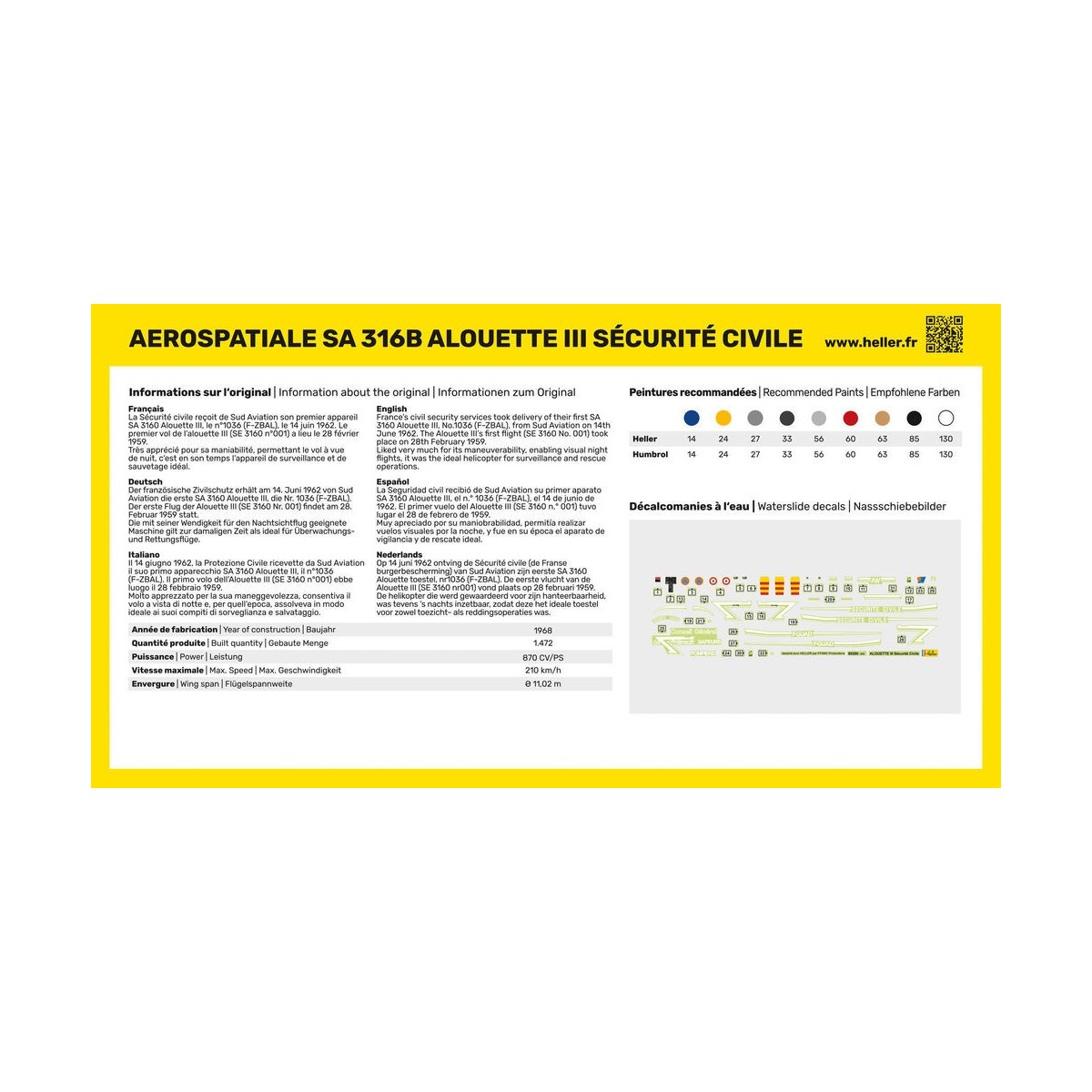 Alouette III Sécurité Civile 1/72 Heller Heller HEL-80289 - 3