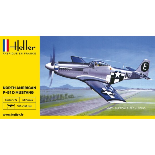 HEL-80268-P-51 Mustang 1:72 Heller