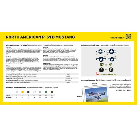 HEL-80268-P-51 Mustang 1:72 Heller