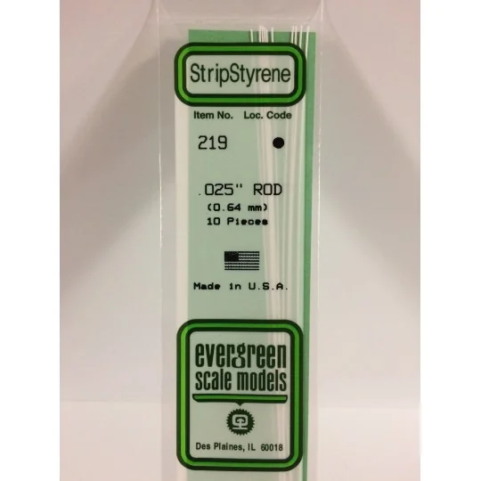 S1370219-Rond 0.64x350mm Ref : 219 - Evergreen - S1370219