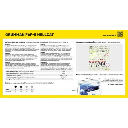 F6F Hellcat 1:72 Heller Heller HEL-80272 - 3 HEL-80272-F6F Hellcat 1:72 Heller - HEL-80272