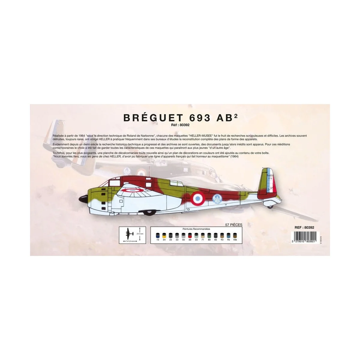 BREGUET 693/2 "Heller Museum" 1:72 Heller Heller 80392 - 3 BREGUET 693/2 "Heller Museum" 1:72 Heller Heller 80392 - 3
