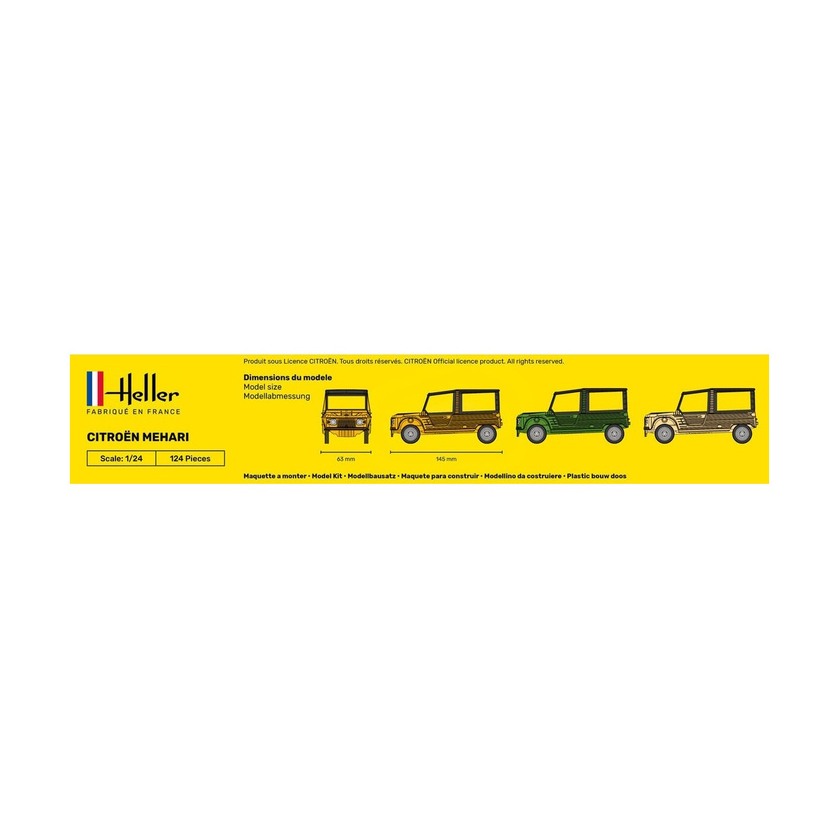 Citroen Mehari (Version 1) 1/24 Heller - glue and paints Heller HEL-56760 - 4