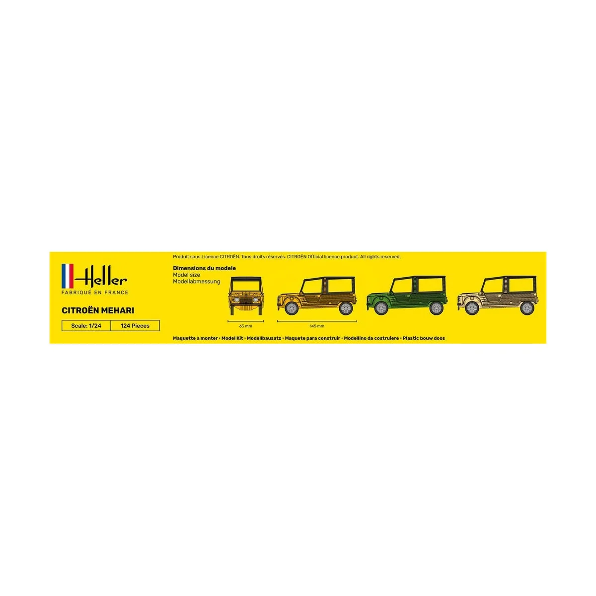 Citroen Mehari (Version 1) 1/24 Heller + colle et peintures Heller HEL-56760 - 4 Citroen Mehari (Version 1) 1/24 Heller + colle et peintures Heller HEL-56760 - 4