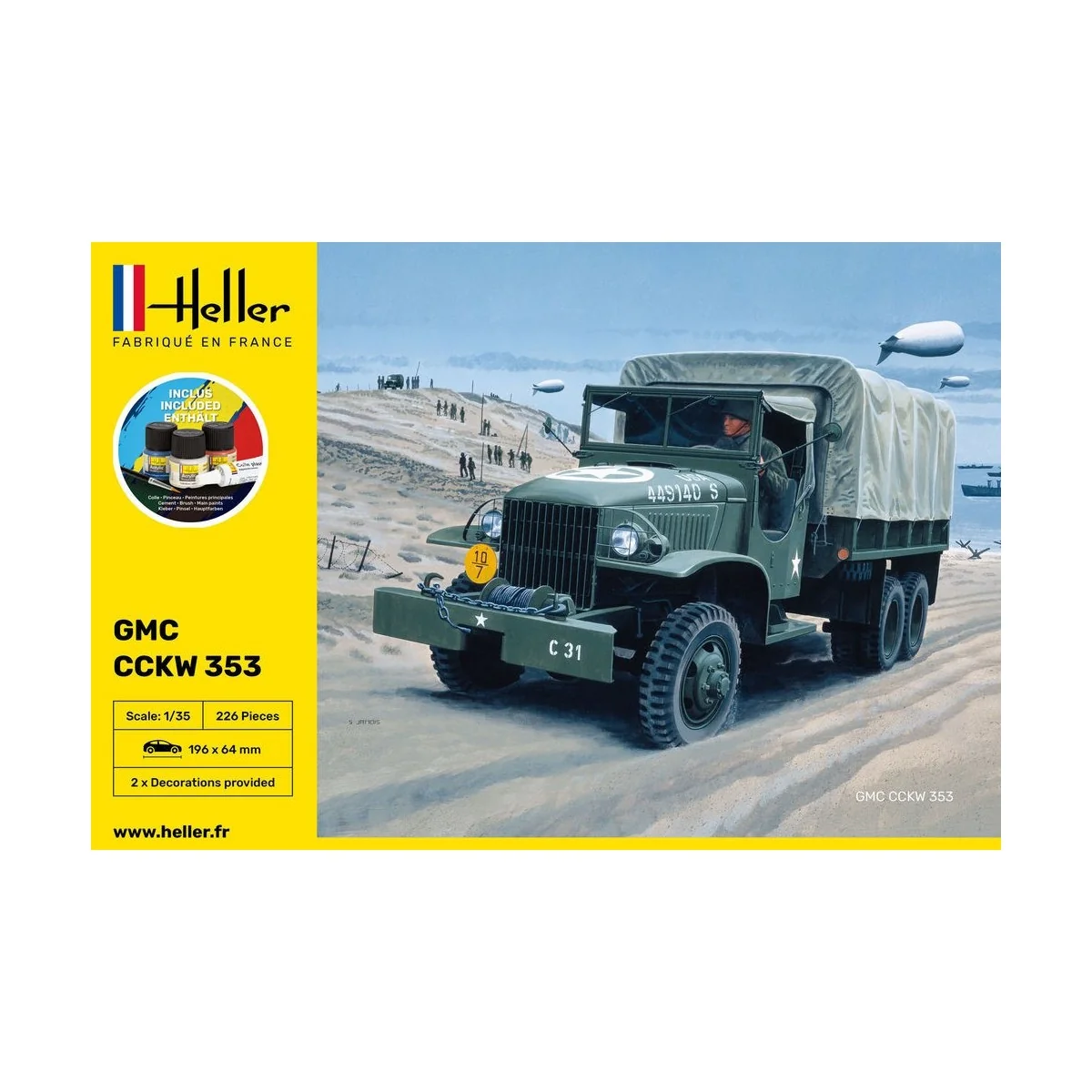 GMC US-Truck 1/35 Heller Truck - glue and paints Heller HEL-57121 - 2 GMC US-Truck 1/35 Heller Truck - glue and paints Heller HEL-57121 - 2