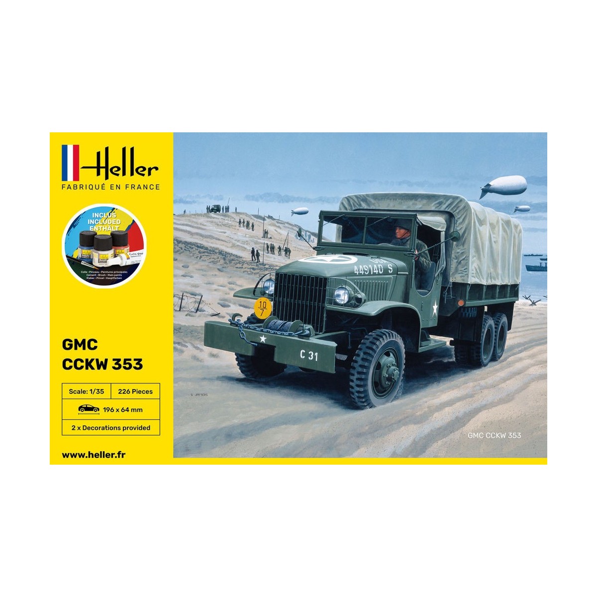 GMC US-Truck 1/35 Heller Truck - glue and paints Heller HEL-57121 - 2