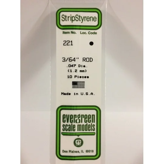 S1370221-Round 1.2x350mm Ref: 221 - Evergreen - S1370221