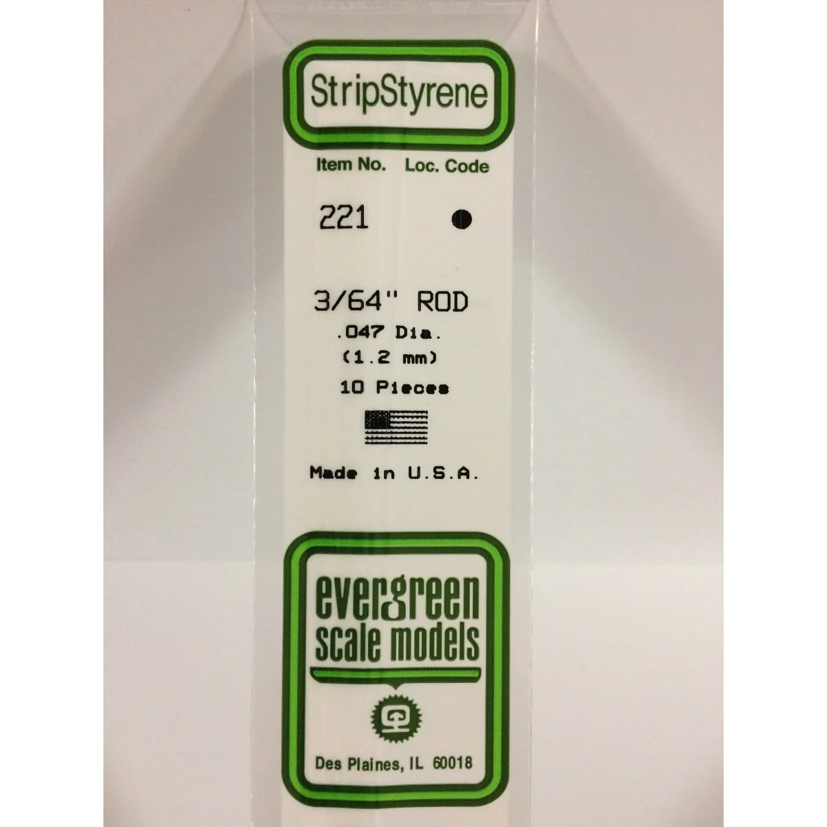 Round 1.2x350mm Ref: 221 - Evergreen - S1370221