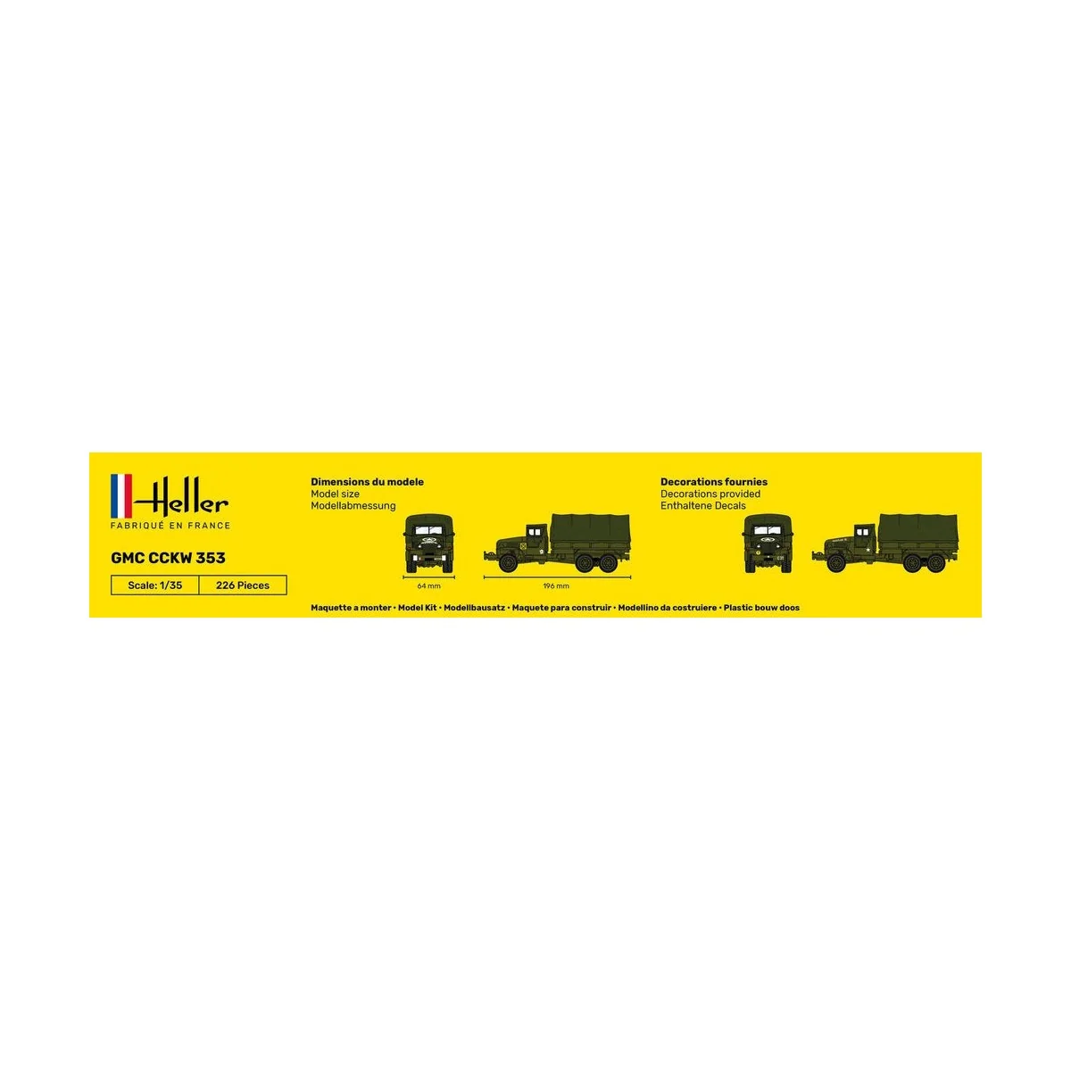 GMC US-Truck 1/35 Heller Truck - glue and paints Heller HEL-57121 - 4 GMC US-Truck 1/35 Heller Truck - glue and paints Heller HEL-57121 - 4