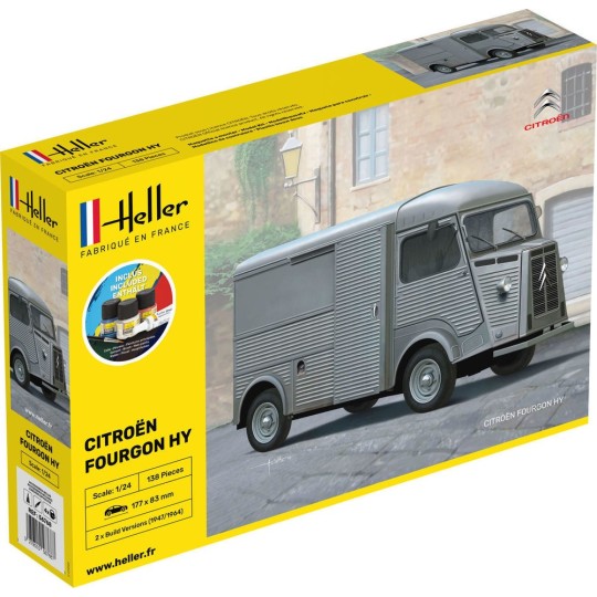 HEL-56768-Citroen Fourgon Tube HY 1/24 Heller + colle et peintures