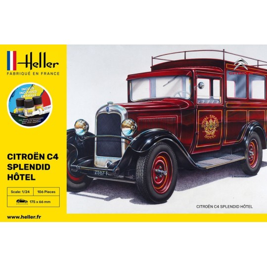 HEL-56713-Citroen C4 Splendid Hotel 1/24 Heller - glue and paintings