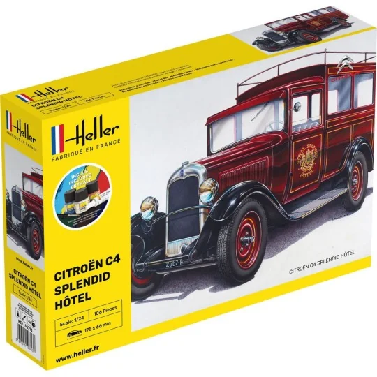 HEL-56713-Citroen C4 Splendid Hotel 1/24 Heller - glue and paintings - HEL-56713