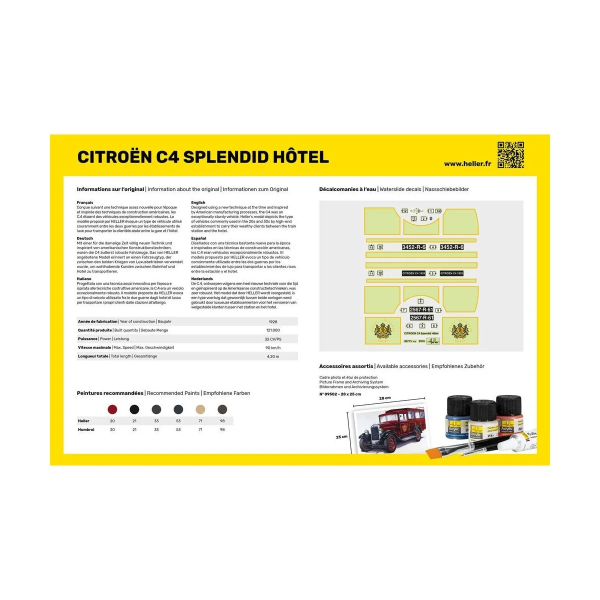 Citroen C4 Splendid Hotel 1/24 Heller - glue and paintings Heller HEL-56713 - 3