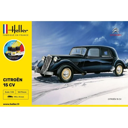 HEL-56763-Citroen 15 CV 1/24 Heller - glue and paints - HEL-56763