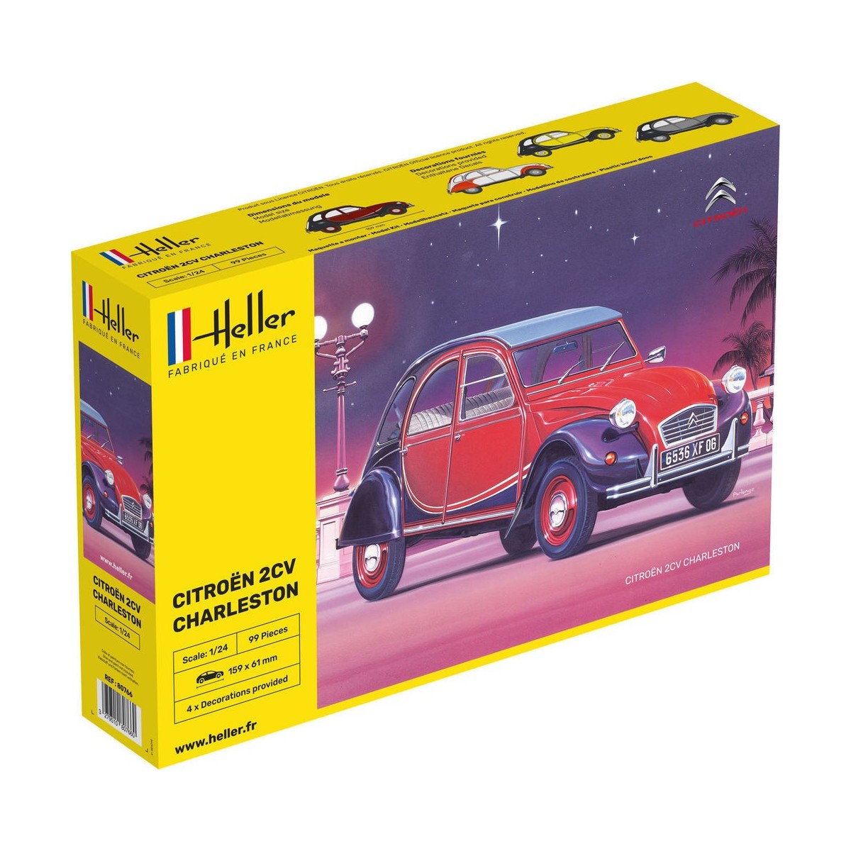 Citroen 2CV Charleston 1/24 Heller Heller 80766 - 1 Citroen 2CV Charleston 1/24 Heller Heller 80766 - 1