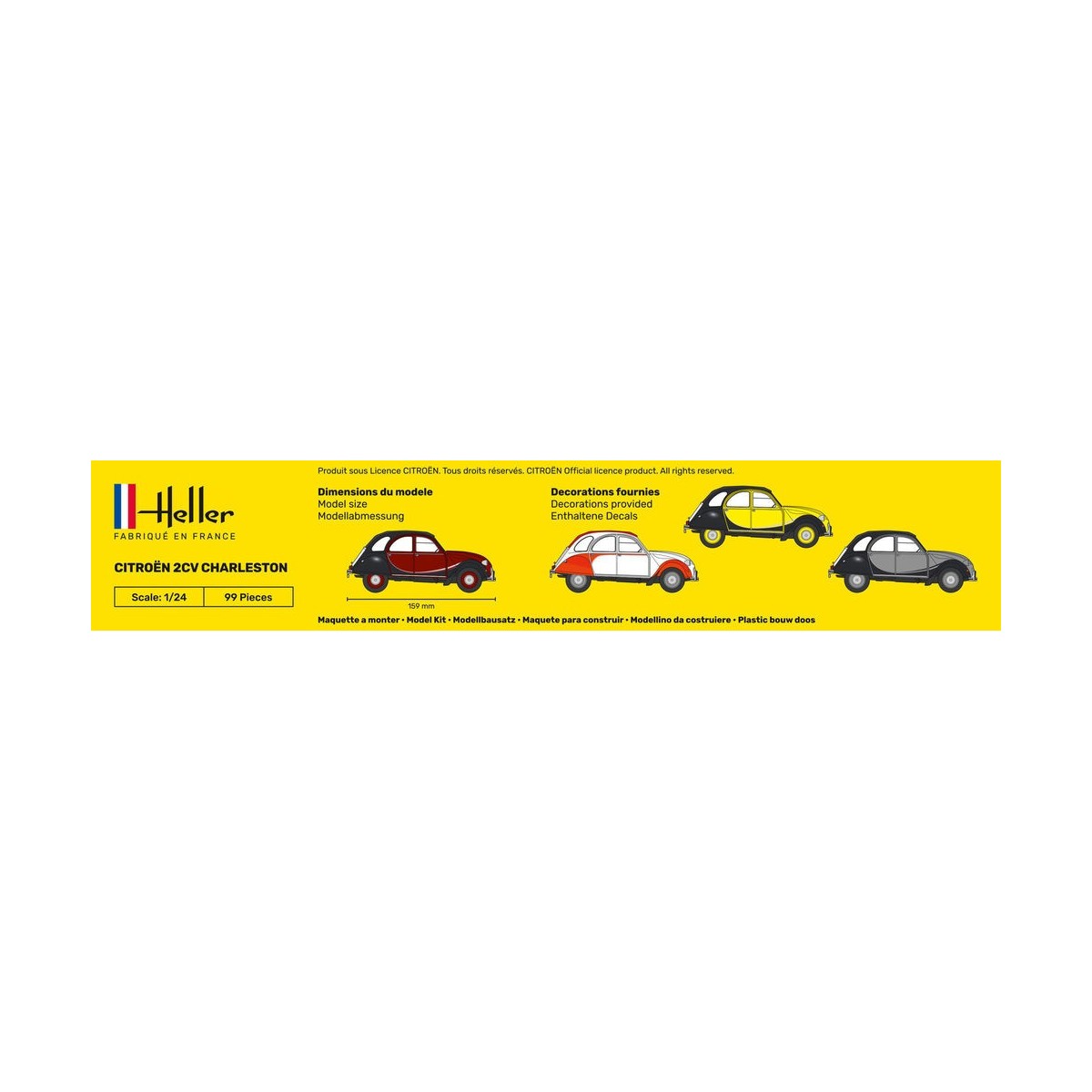 Citroen 2CV Charleston 1/24 Heller Heller 80766 - 4 Citroen 2CV Charleston 1/24 Heller Heller 80766 - 4