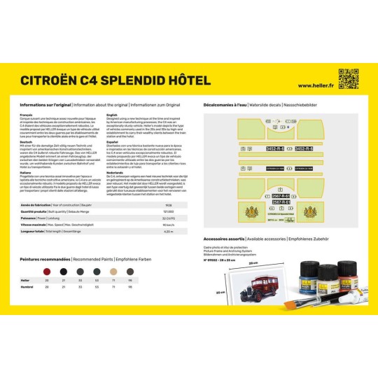 HEL-80713-Citroen C4 Splendid Hotel 1/24 Heller