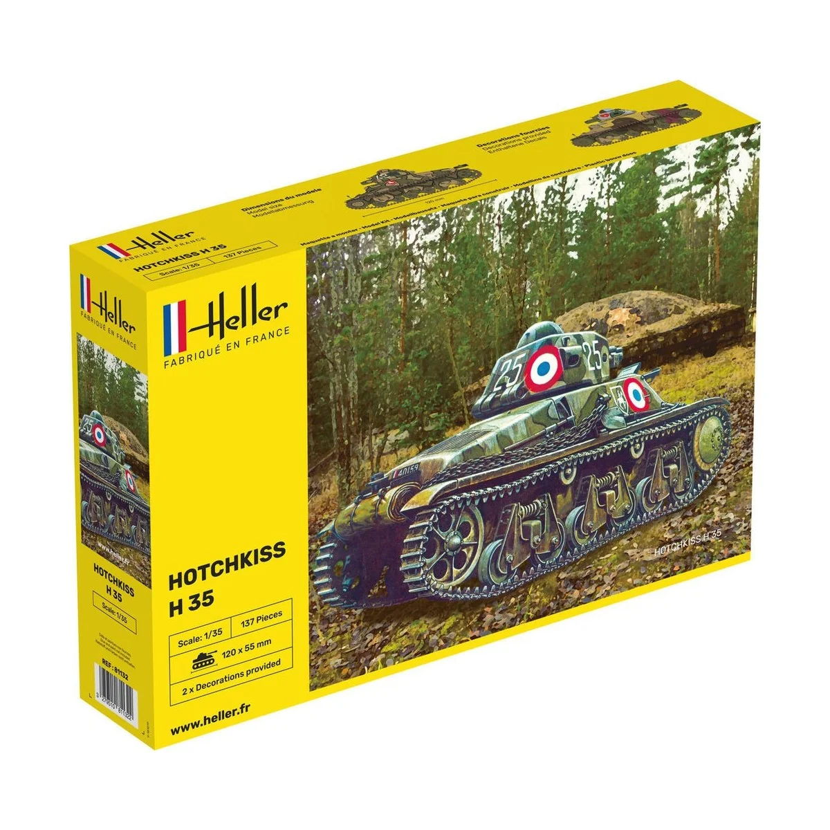 Tank HOTCHKISS 1/35 Heller Heller 81132 - 1 Tank HOTCHKISS 1/35 Heller Heller 81132 - 1
