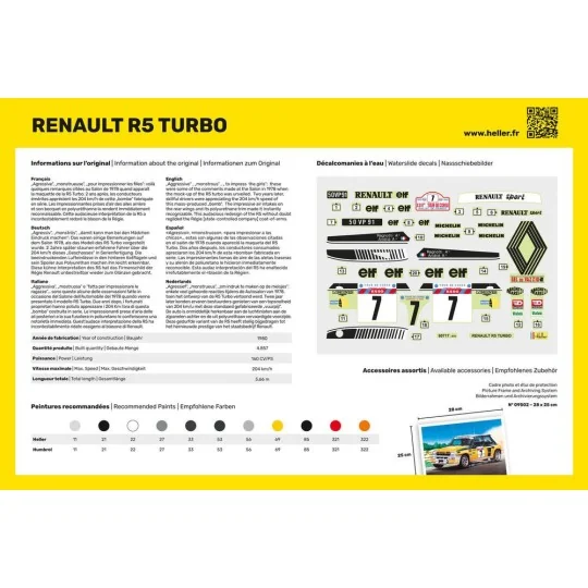 HEL-80717-Renault R5 Turbo 1/24 Heller - HEL-80717