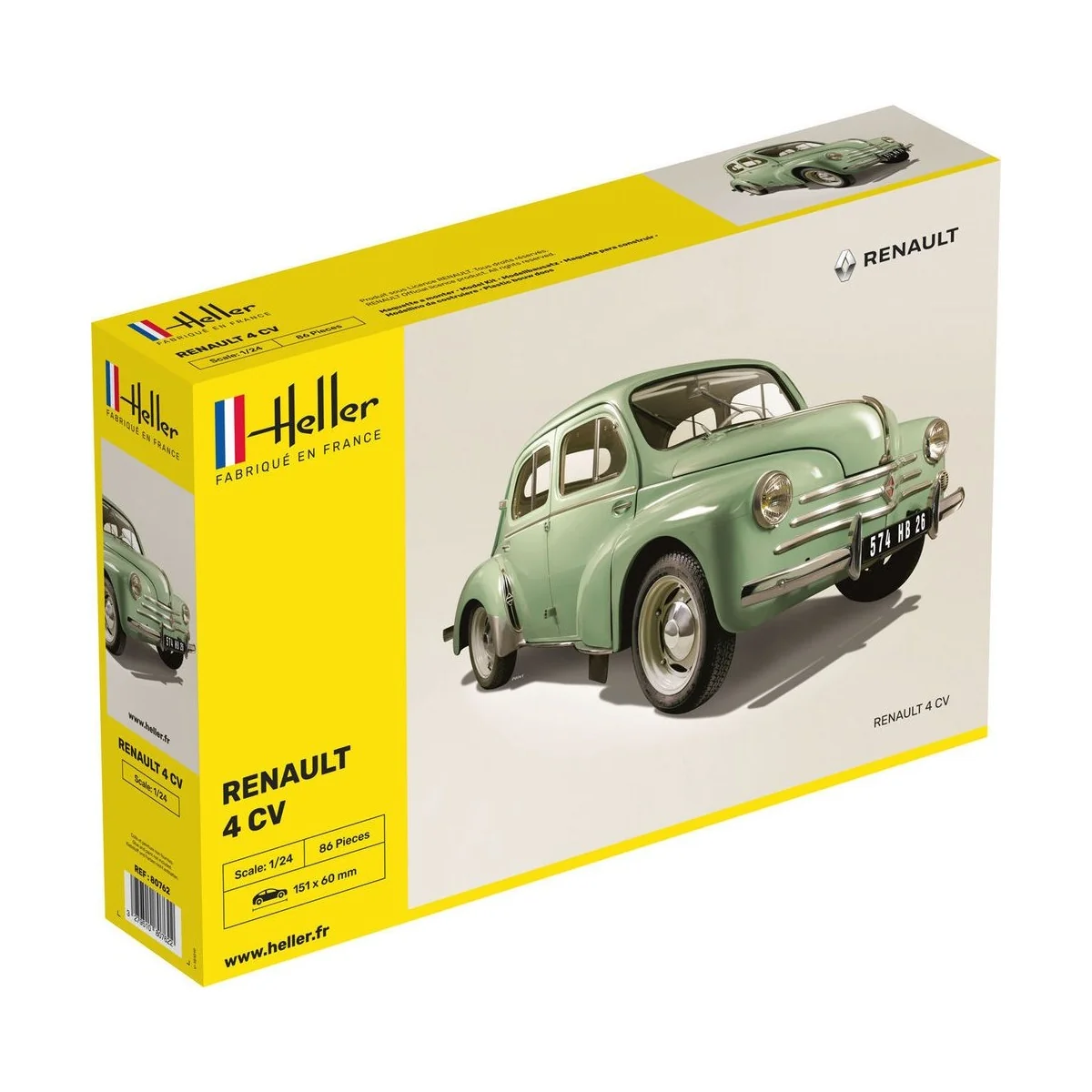 Renault 4 CV 1/24 Heller Heller HEL-80762 - 1 Renault 4 CV 1/24 Heller Heller HEL-80762 - 1