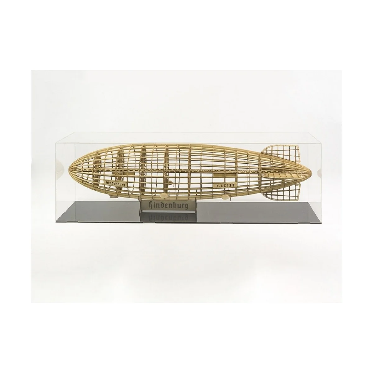 Dirigeable Zepplin LZ-129 HINDENBURG + VITRINE 1/408 découpe laser bois DW Hobby DW Hobby - Dancing Wings Hobby VS33 - 2