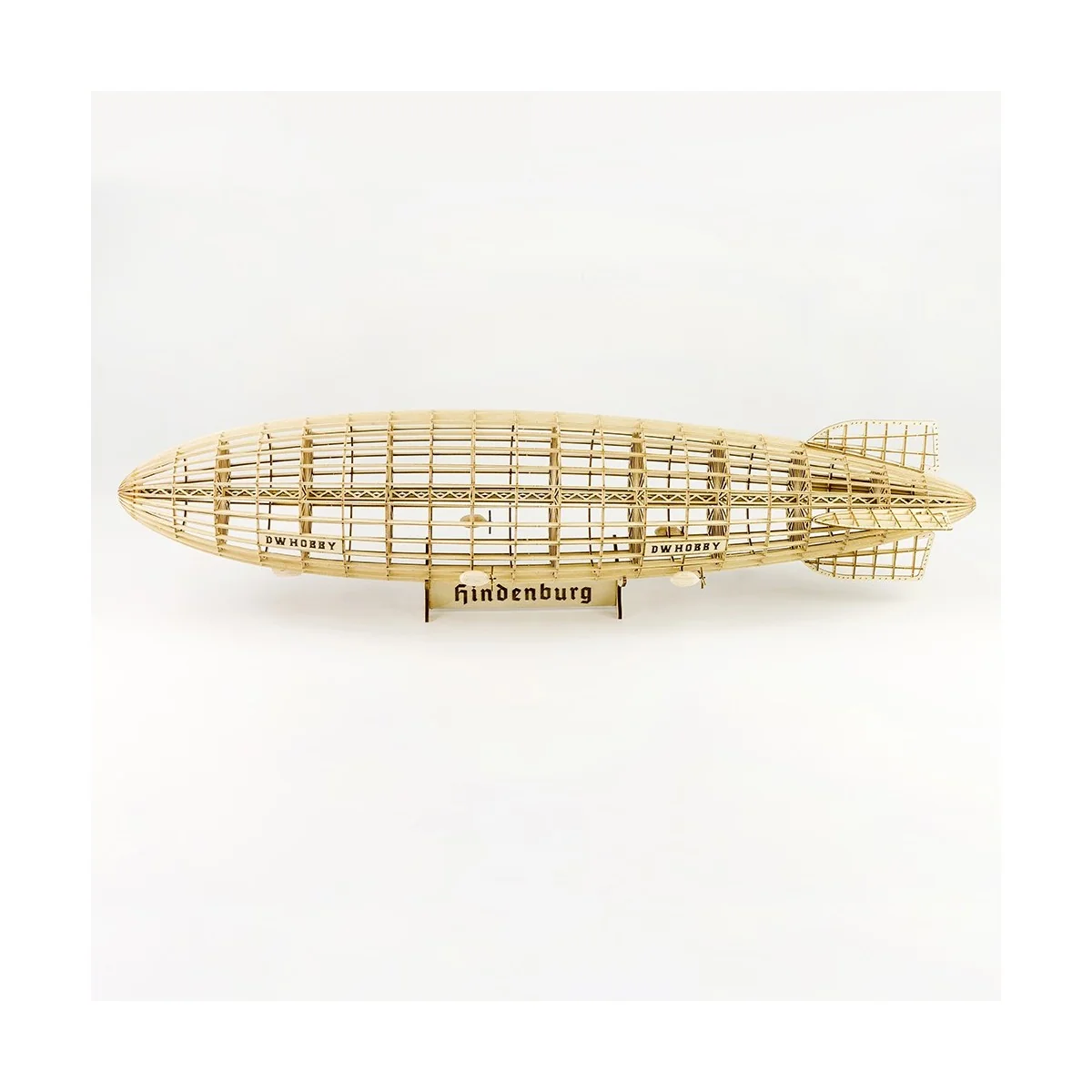 Dirigeable Zepplin LZ-129 HINDENBURG + VITRINE 1/408 découpe laser bois DW Hobby DW Hobby - Dancing Wings Hobby VS33 - 5