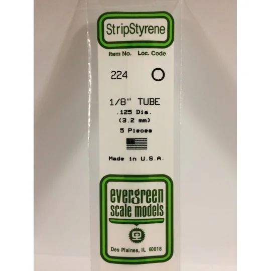 S1370224-Round tube 3.2x350mm Ref: 224 - Evergreen - S1370224