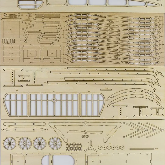 Bleriot XI 1/23 découpe laser bois, modèle statique DW Hobby DW Hobby - Dancing Wings Hobby VX14 - 6 VX14-Bleriot XI 1/23 découpe laser bois, modèle statique DW Hobby - VX14