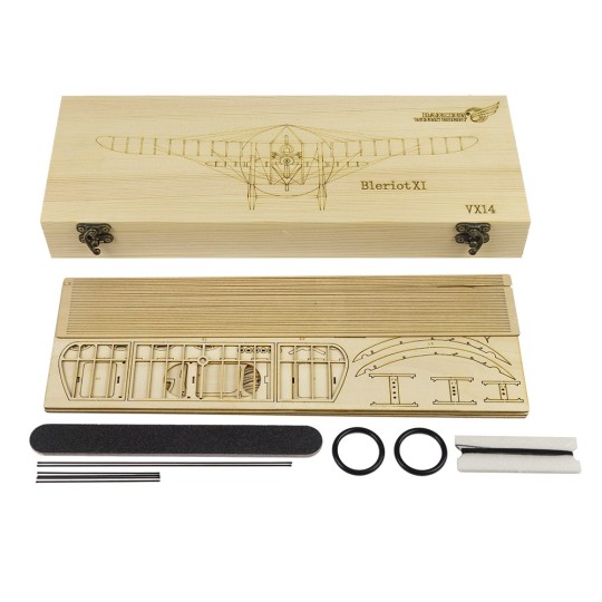VX14-Bleriot XI 1/23 découpe laser bois, modèle statique DW Hobby