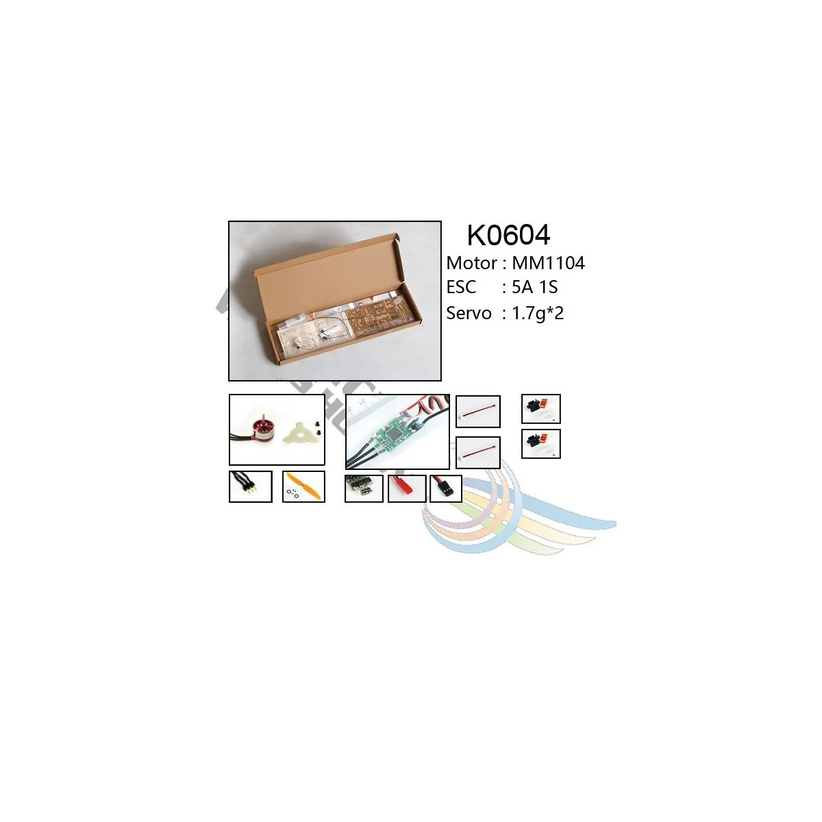Mini Sopwith Pup Biplan 378mm Kit PNP laser cutting balsa DW Hobby DW Hobby - Dancing Wings Hobby K0604 - 2
