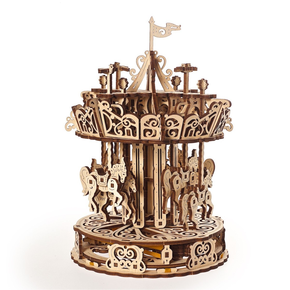 Carrousel manège Puzzle 3D bois UGEARS UGEARS UG-70129 - 1 Carrousel manège Puzzle 3D bois UGEARS UGEARS UG-70129 - 1