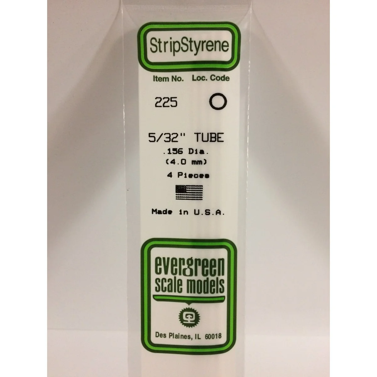 Round tube 4.0x350mm Ref: 225 - Evergreen - S1370225 - S1370225