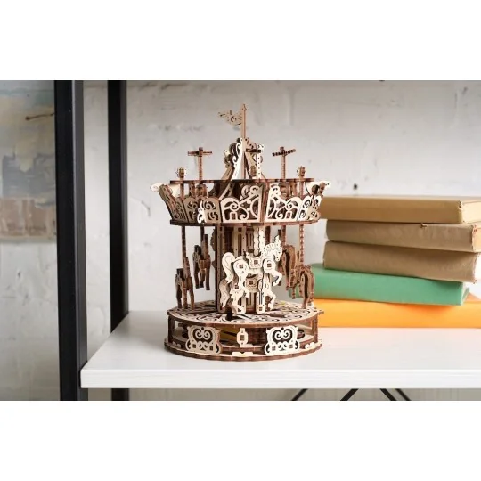 Carrousel manège Puzzle 3D bois UGEARS UGEARS UG-70129 - 5 UG-70129-Carrousel manège Puzzle 3D bois UGEARS - UG-70129