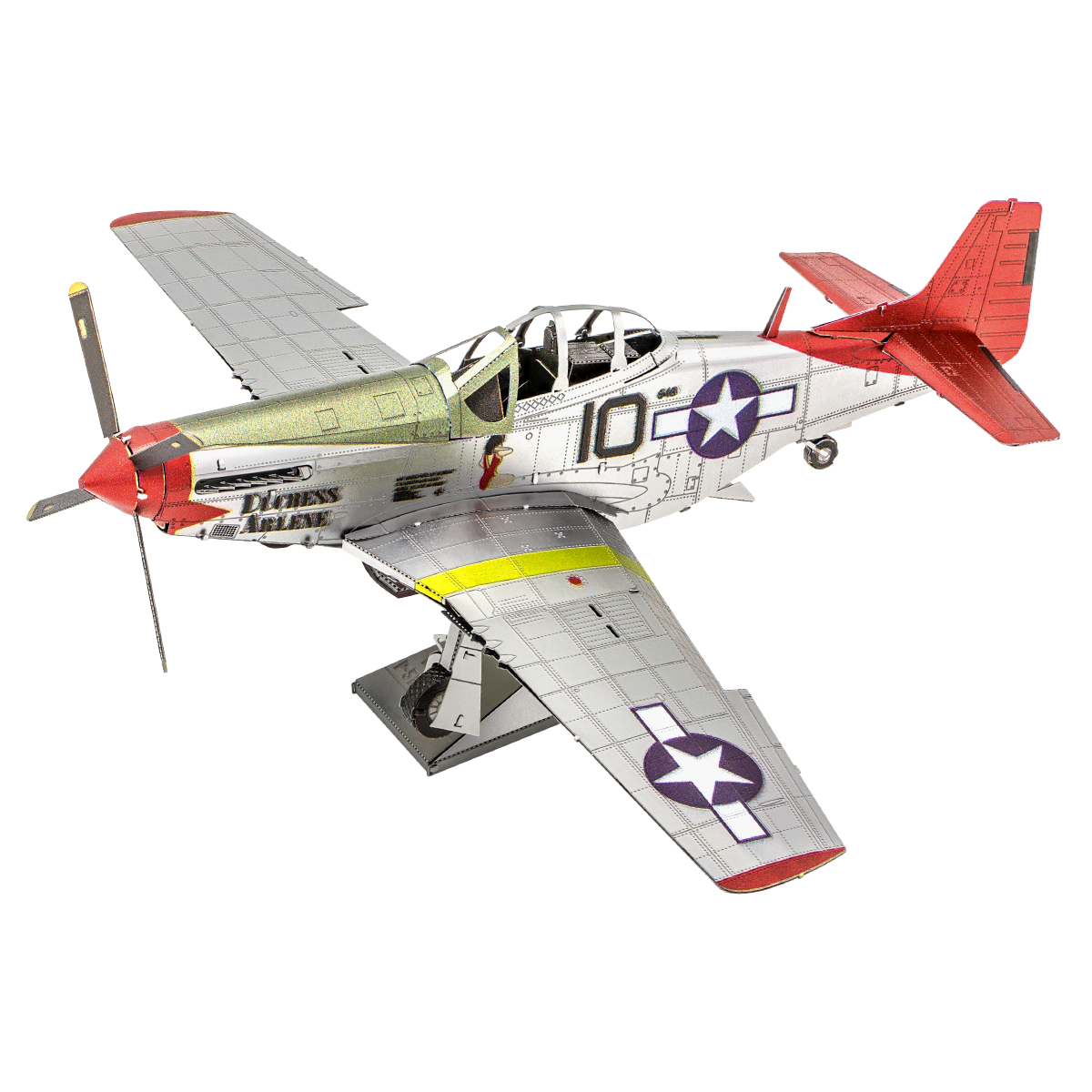 Iconx P-51D Mustang Tuskegee Airmen Metal Earth Airplane Metal Earth ICX142 - 1