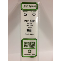 Tube round 4.8x350mm Ref: 226 - Evergreen - S1370226