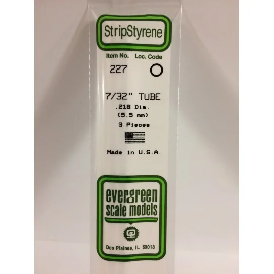 S1370227-Tube rond 5.5x350mm Ref : 227 - Evergreen - S1370227