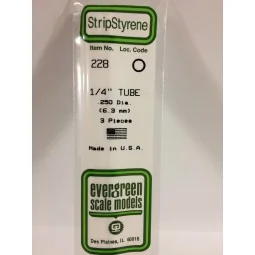 Round tube 6.3x350mm Ref: 228 - Evergreen - S1370228 - S1370228