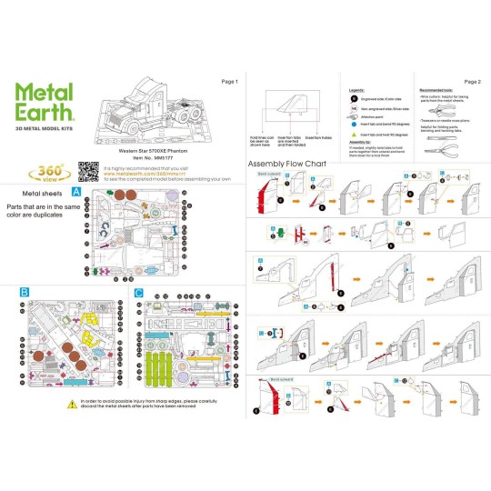 MMS177-Camion Western Star 5700XE Metal Earth