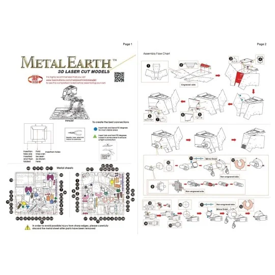 Imperial AT-ST Star Wars Metal Earth Metal Earth MMS261 - 6 MMS261-Imperial AT-ST Star Wars Metal Earth - MMS261