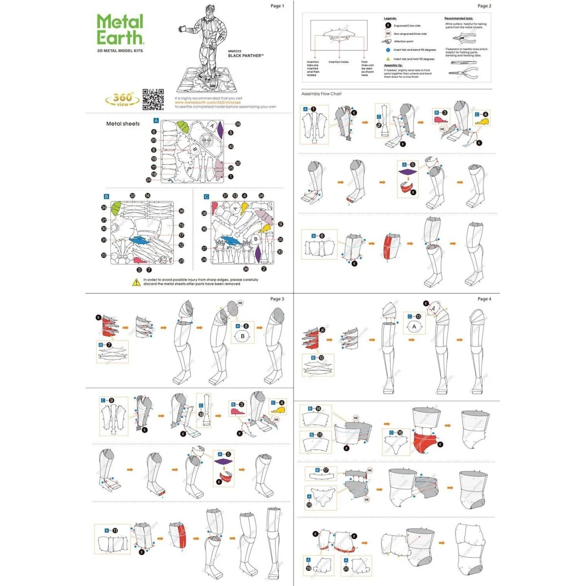 Black Panther Marvel Metal Earth Metal Earth MMS325 - 5