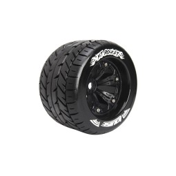 Pneus MT-Rocket + Jantes 3.8" Noir 1/8 (x2) Louise RC Louise RC LR-T3217BH - 1