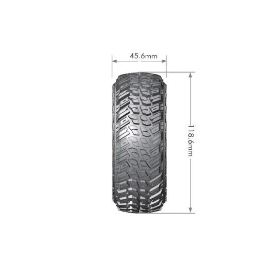 CR-Griffin Tires - Rims 1.9" Black 1/10 (x2) Louise RC Louise RC LR-T3230VB - 2 LR-T3230VB-CR-Griffin Tires - Rims 1.9" Black 1/10 (x2) Louise RC - LR-T3230VB