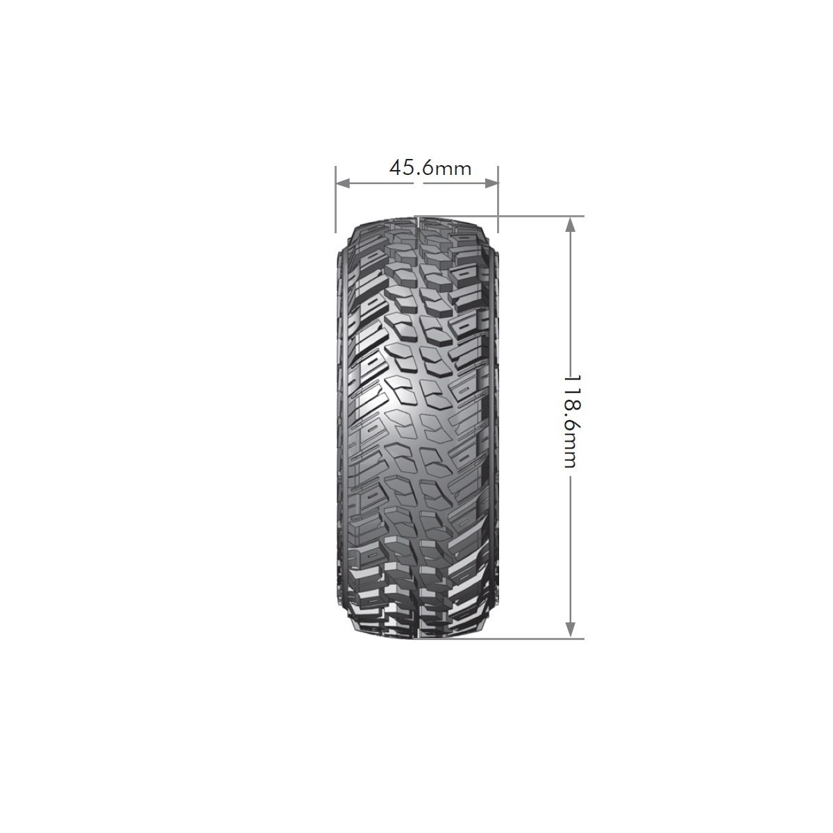 Pneus CR-Griffin + Jantes 1.9" Noir 1/10 (x2) Louise RC Louise RC LR-T3230VB - 2