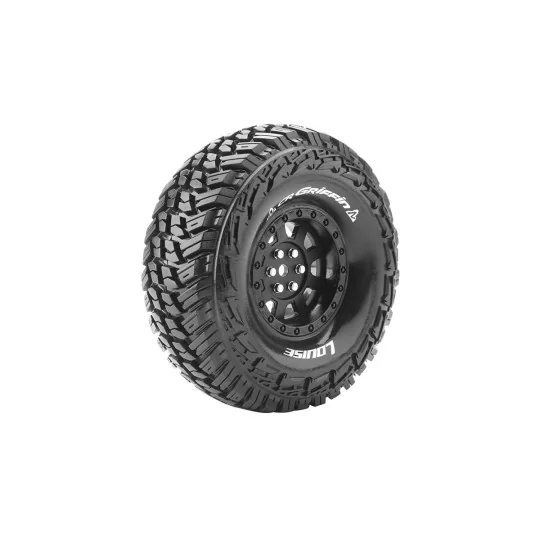 CR-Griffin Tires - Rims 1.9" Black 1/10 (x2) Louise RC Louise RC LR-T3230VB - 1 LR-T3230VB-CR-Griffin Tires - Rims 1.9" Black 1/10 (x2) Louise RC - LR-T3230VB