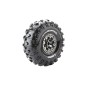 L-T3238VBC-CR-Rowdy Tires + 2.2" Black Chrome 1/8 (x2) Louise RC Rims - L-T3238VBC
