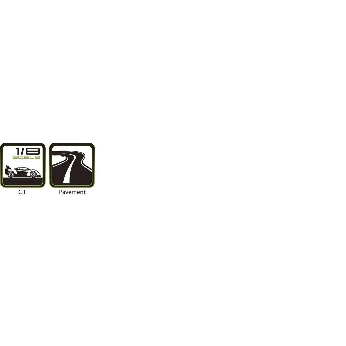 GT-Tarmac tires - White full rims 1/8 (x2) Louise RC Louise RC LR-T3285VW - 3